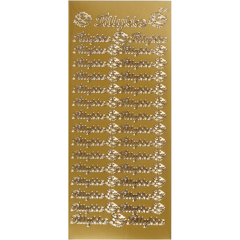 Sticker, Blatt 10x23 cm, Gold, 1 Bl. [HOB-170271]