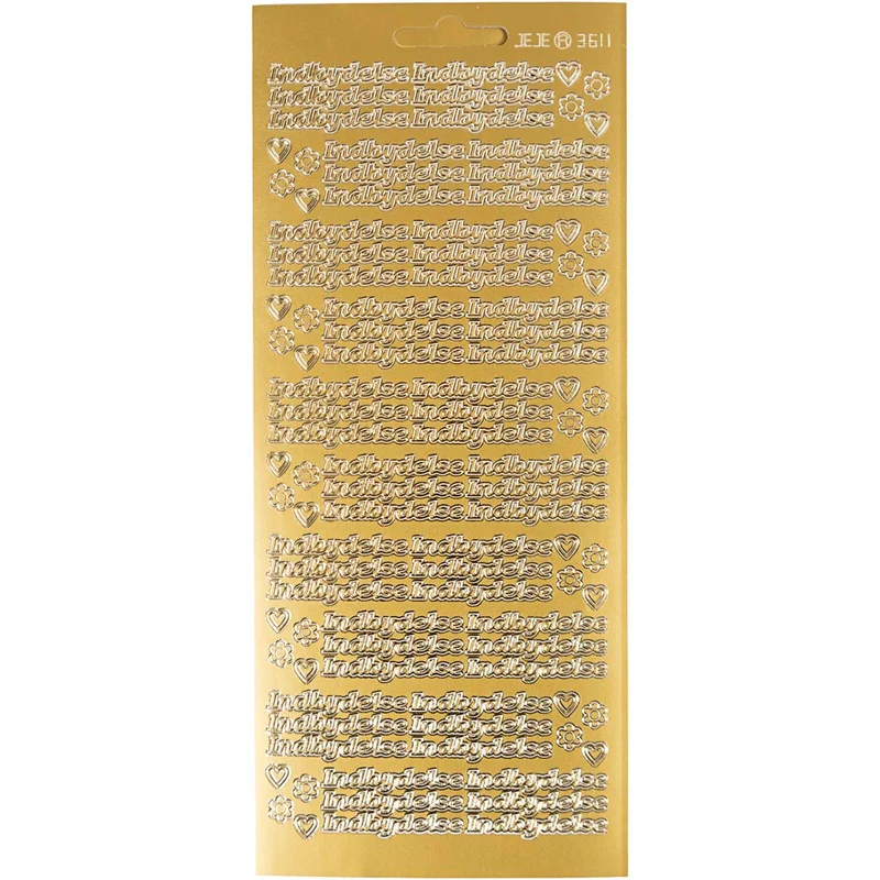 Sticker, Blatt 10x23 cm, Gold, 1 Bl. [HOB-170268]