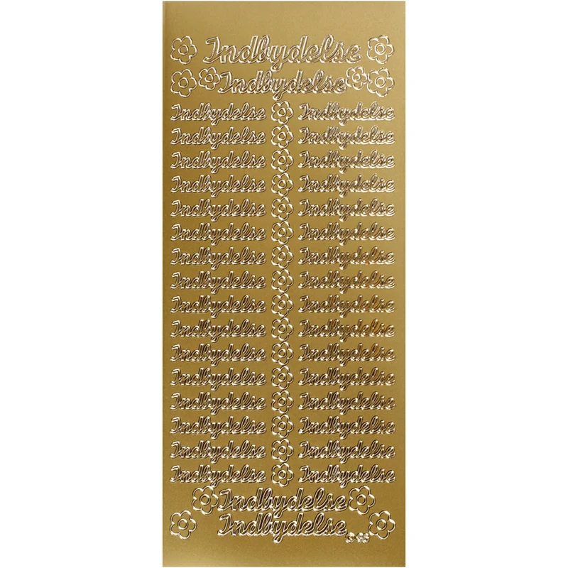 Sticker, Blatt 10x23 cm, Gold, 1 Bl. [HOB-170268]