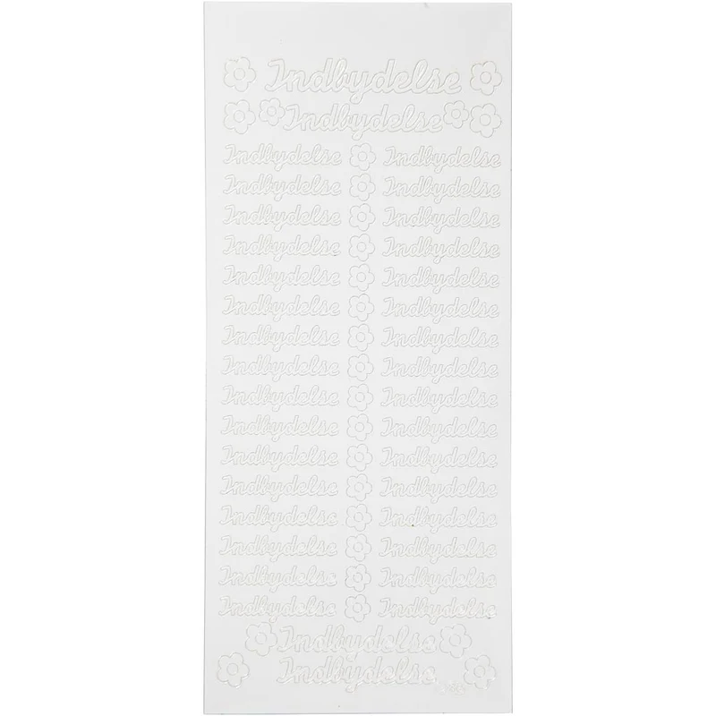 Sticker, Blatt 10x23 cm, Weiß, 1 Bl. [HOB-170266]