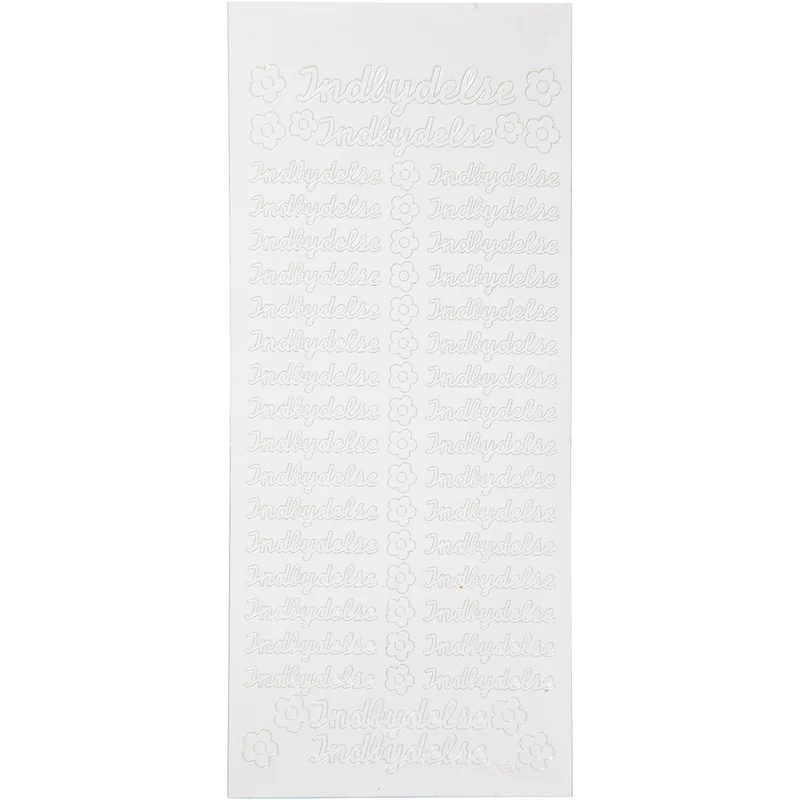 Sticker, Blatt 10x23 cm, Weiß, 1 Bl. [HOB-170266]