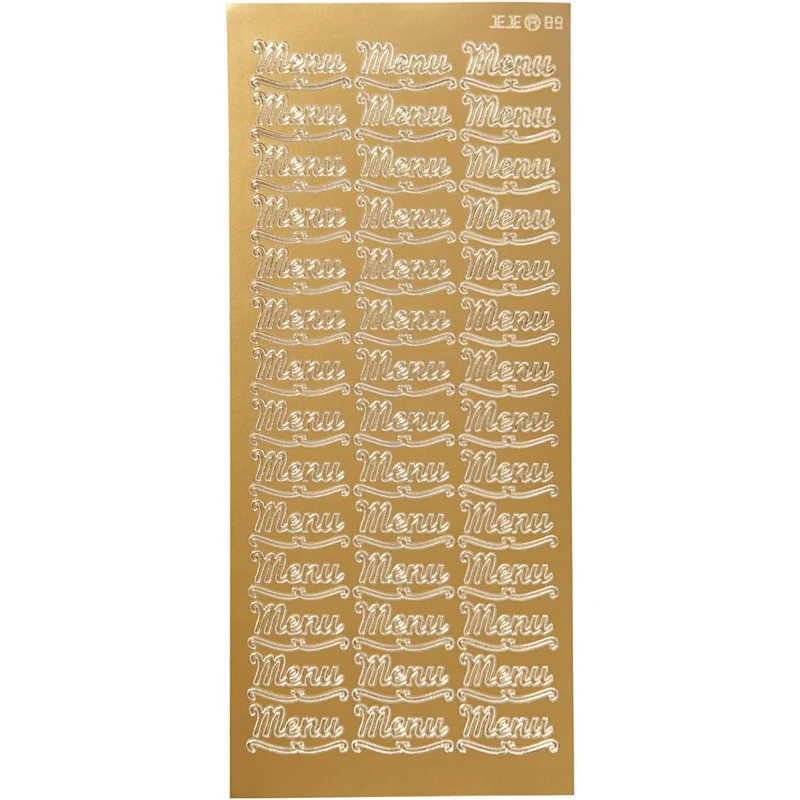 Sticker, Blatt 10x23 cm, Gold, 1 Bl. [HOB-170264]