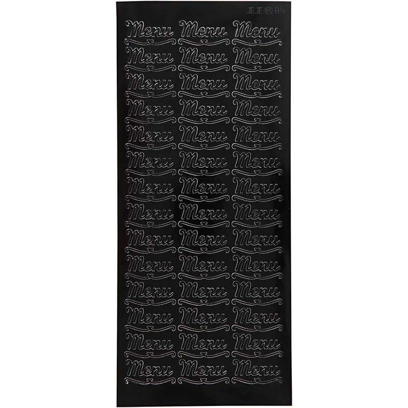 Sticker, Blatt 10x23 cm, Schwarz, 1 Bl. [HOB-170263]
