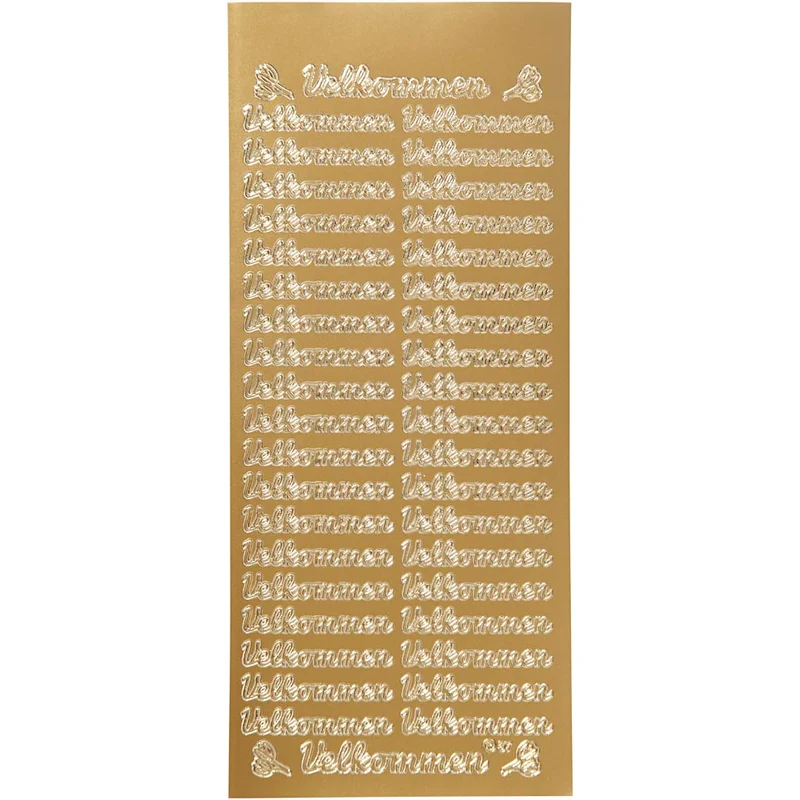 Sticker, Blatt 10x23 cm, Gold, 1 Bl. [HOB-170261]