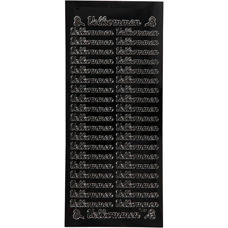 Sticker, Blatt 10x23 cm, Schwarz, 1 Bl. [HOB-170260]