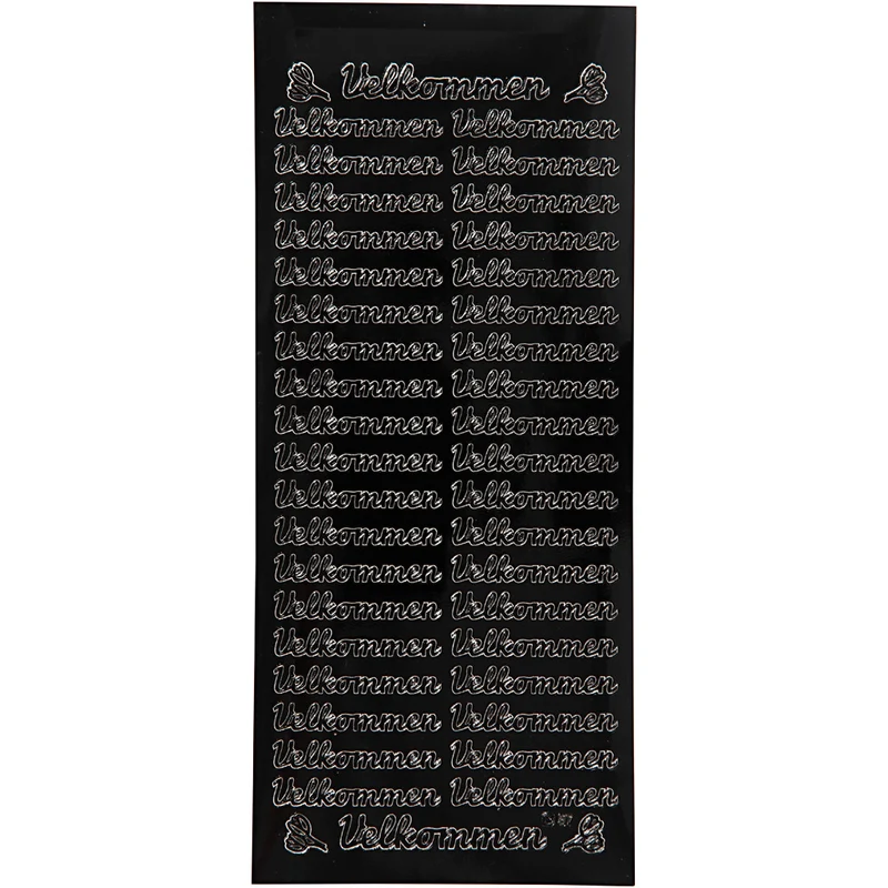 Sticker, Blatt 10x23 cm, Schwarz, 1 Bl. [HOB-170260]