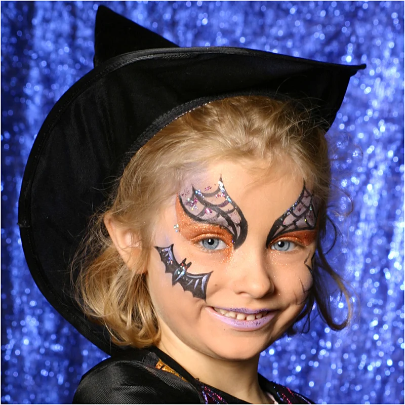 Eulenspiegel Gesichtsschminke - Motivset, Halloween-Hexe, Sortierte Farben, 1 Set [HOB-76108]