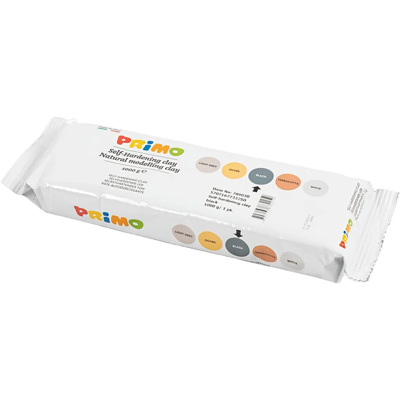 Selbsthärtender Ton, Schwarz, 12x1000 g/ 1 Pck [HOB-78903]