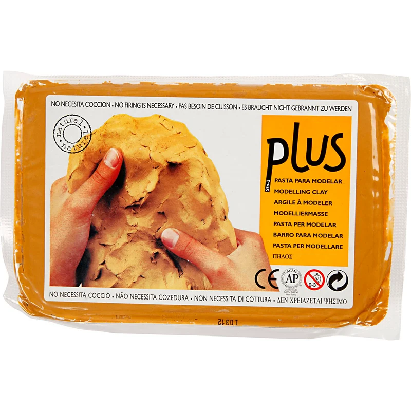 Selbsthärtender Ton, Ockergelb, 1000 g/ 1 Pck [HOB-789020]