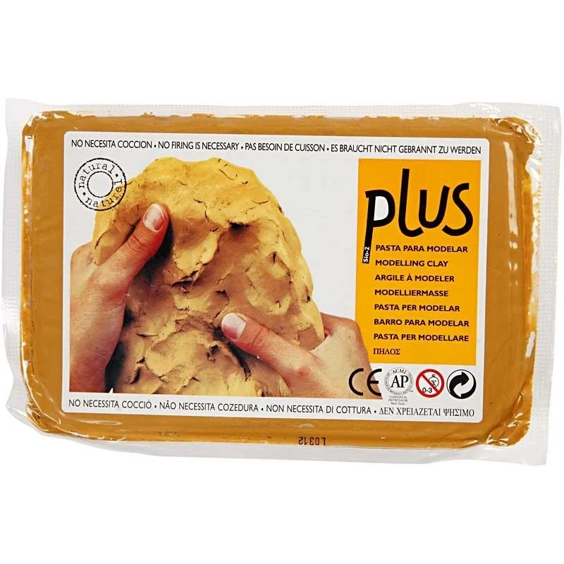Selbsthärtender Ton, Ockergelb, 12x1000 g/ 1 Pck [HOB-78902]