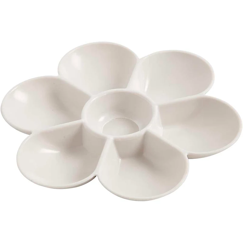 Blumen-Farbpalette, D 17,5 cm, Weiß, 1 Stk [HOB-95226]