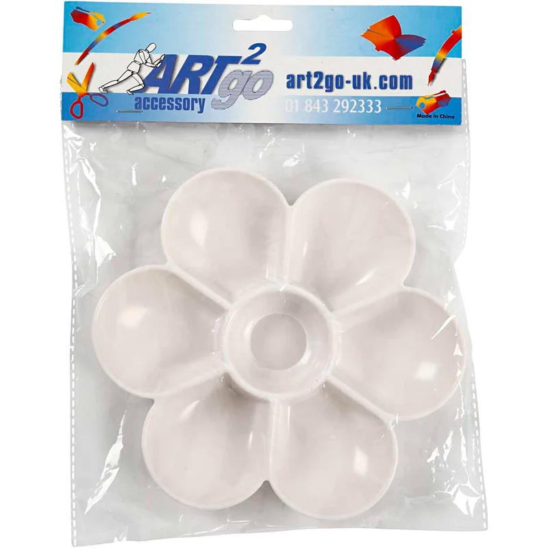 Blumen-Farbpalette, D 17,5 cm, Weiß, 1 Stk [HOB-95226]