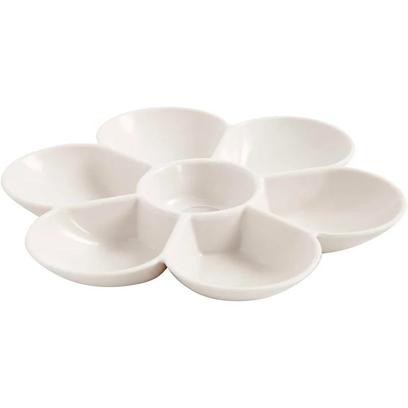 Blumen-Farbpalette, D 17,5 cm, Weiß, 1 Stk [HOB-95226]