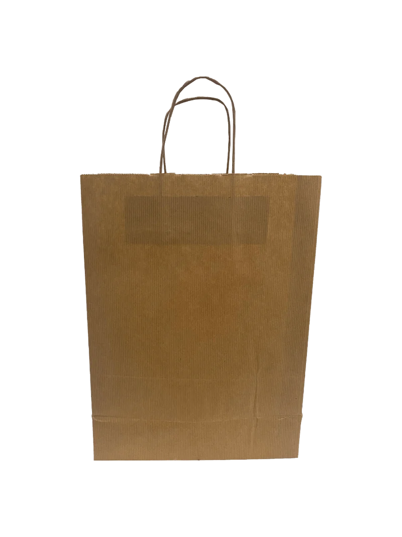 Papiertragetaschen Braun 26x12x35cm (50 Stück) [PAMB2635]
