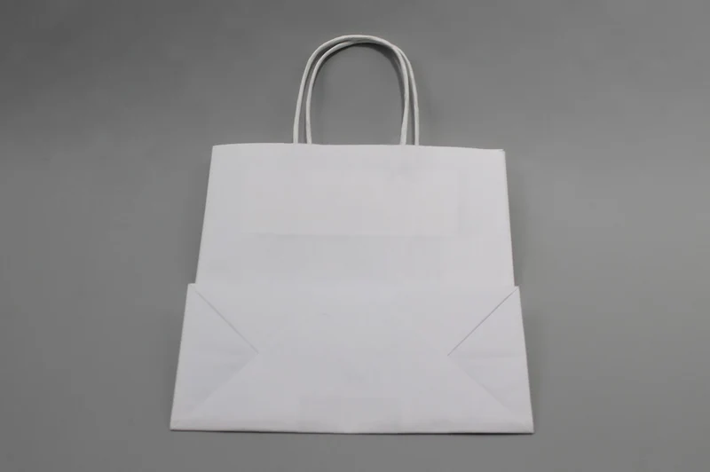 Papiertragetaschen Weiß 22x10x31cm (50 Stück) [PAMW2231]