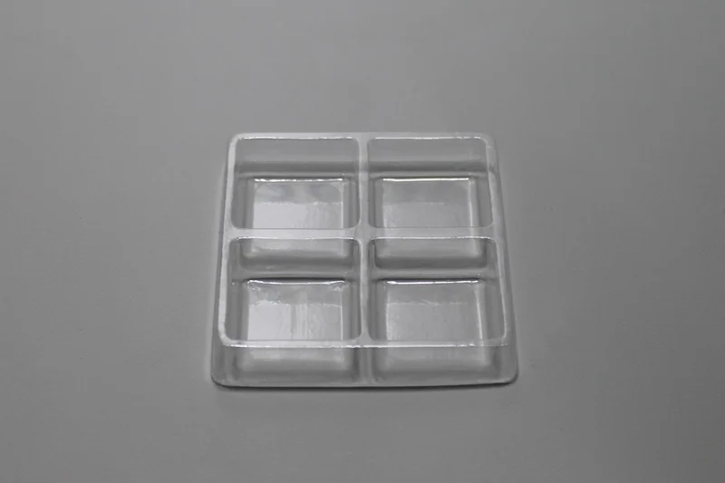 Einsätze für 4 Pralinen 4.7x1.4x6.8cm Transparent (25 Stück) [FPBI276]