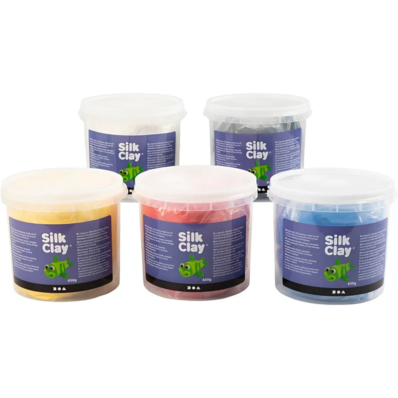 Silk Clay®, Primärfarben, 5x650 g/ 1 Pck [HOB-79138]