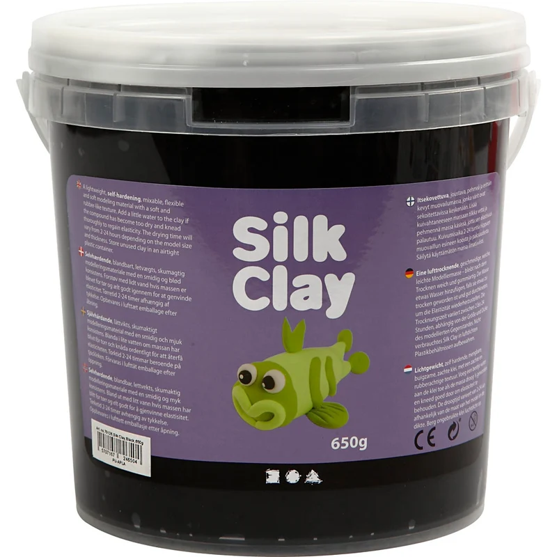 Silk Clay®, Schwarz, 650 g/ 1 Eimer [HOB-79126]
