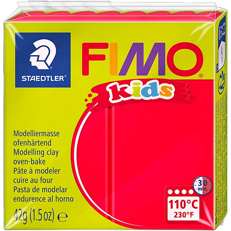FIMO® Kids Clay, Rot, 42 g/ 1 Pck [HOB-78522]