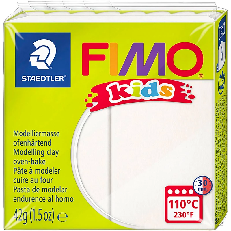 FIMO® Kids Clay, Weiß, 42 g/ 1 Pck [HOB-78520]