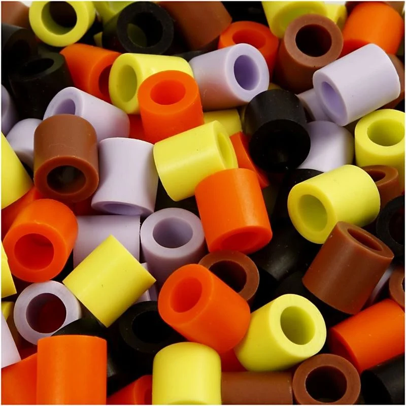 Bügelperlen, Größe 10x10 mm, Lochgröße 5,5 mm, JUMBO, Herbst-mix, 2450 sort./ 1 Eimer [HOB-753533]