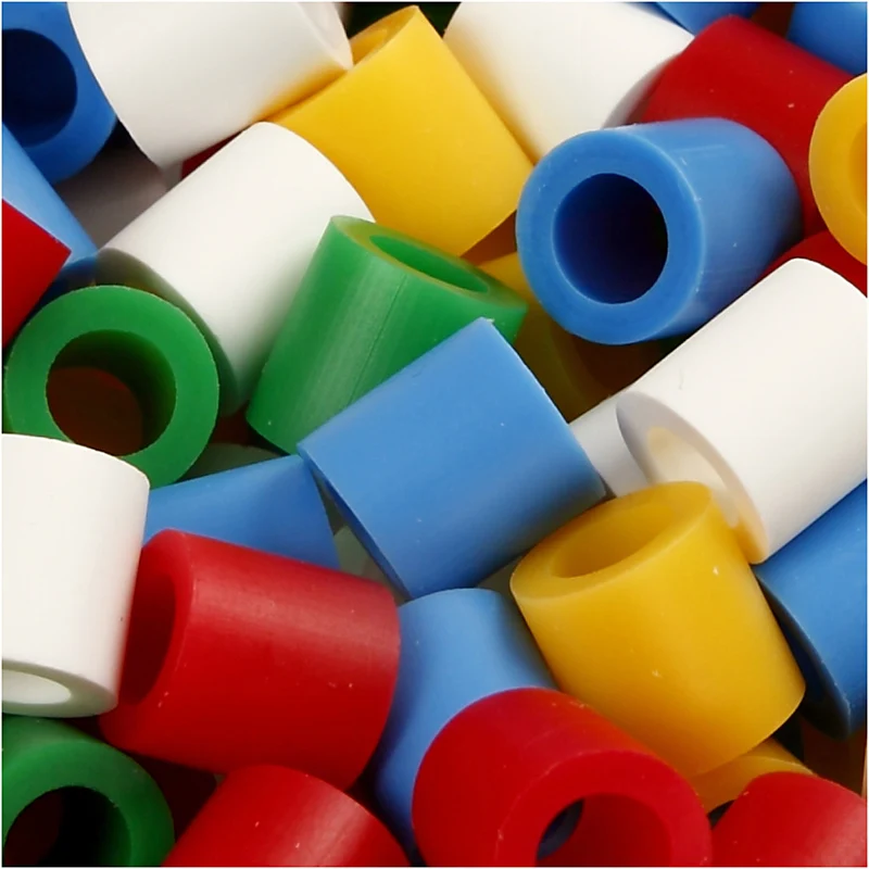 Bügelperlen, Größe 10x10 mm, Lochgröße 5,5 mm, JUMBO, Standard-Farben, 1000 sort./ 1 Pck [HOB-753510]