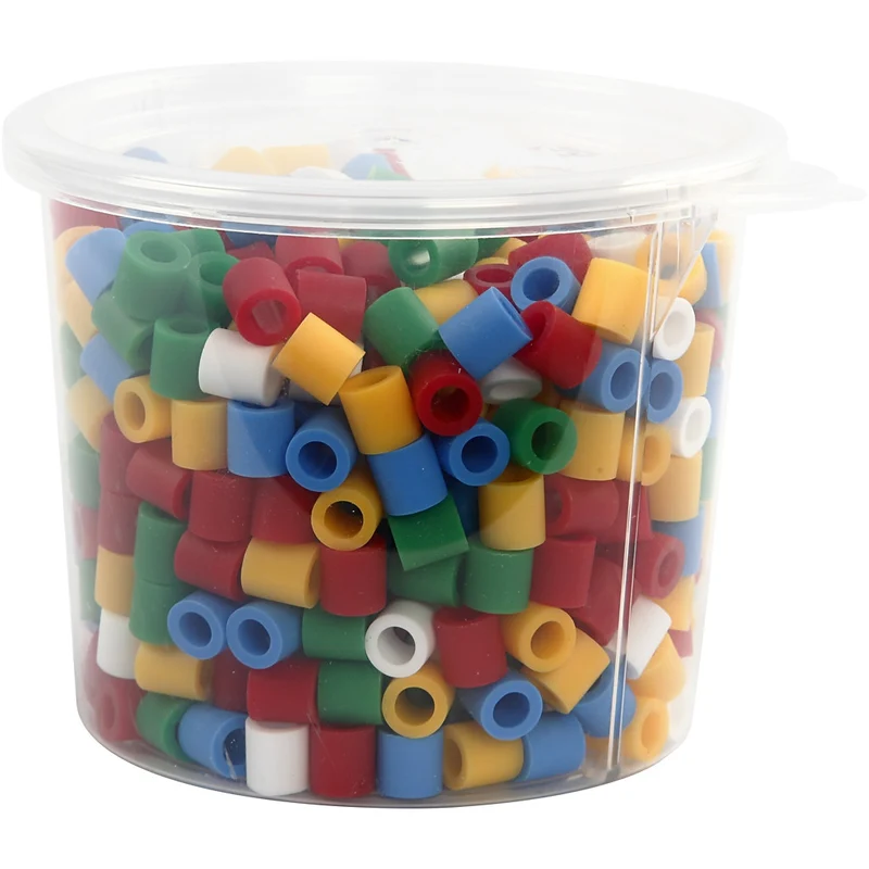 Bügelperlen, Größe 10x10 mm, Lochgröße 5,5 mm, JUMBO, Standard-Farben, 550 sort./ 1 Pck [HOB-75351]