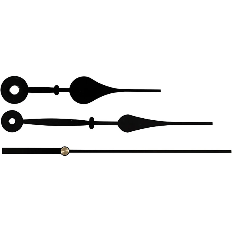 Uhrzeiger, Lochgröße 4+6 mm, Schwarz, 1 Set [HOB-13011]