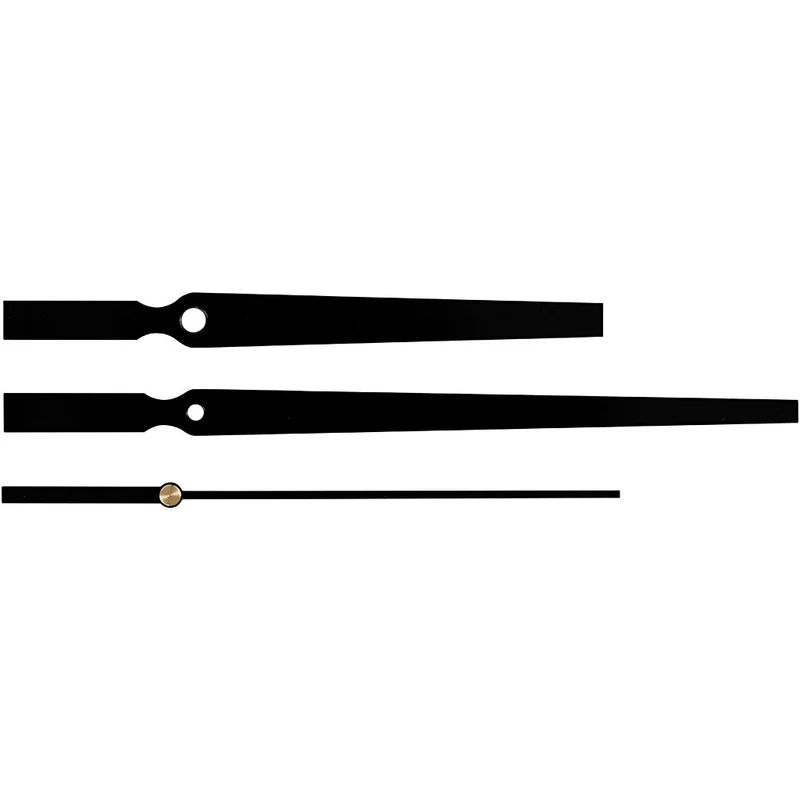 Uhrzeiger, Lochgröße 4+6 mm, Schwarz, 1 Set [HOB-13009]