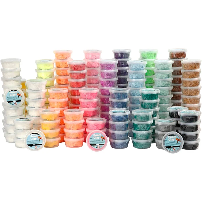 Foam Clay® , Sortierte Farben, 21x10 Dose/ 1 Pck [HOB-78876]