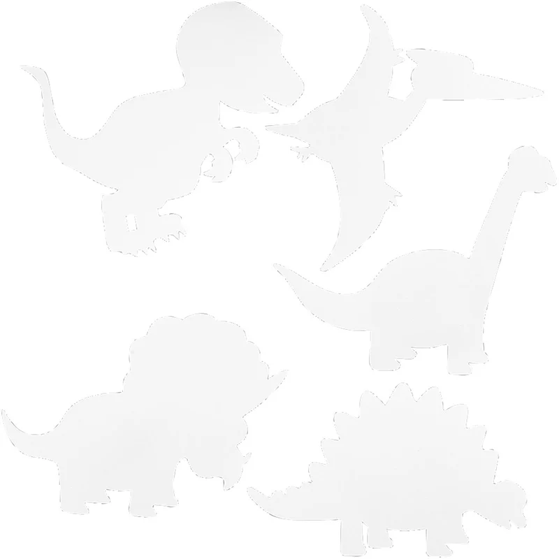 Dinosaurier, H 15-22 cm, B 24-25 cm, 230 g, Weiß, 16 Stk/ 1 Pck [HOB-95205]