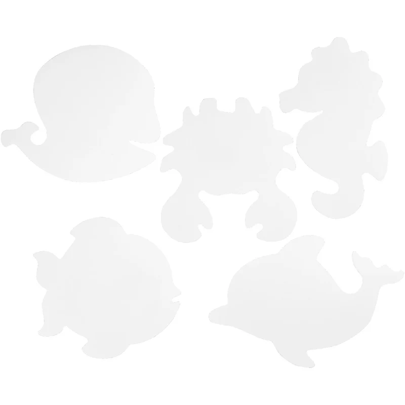 Meerestiere, H 18,5-26 cm, B 15-29 cm, 230 g, Weiß, 16 Stk/ 1 Pck [HOB-95198]