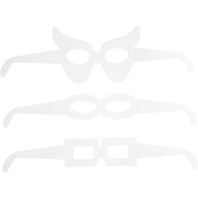 Brillen, H 4,5-10 cm, L 32 cm, 230 g, Weiß, 16 Stk/ 1 Pck [HOB-95191]