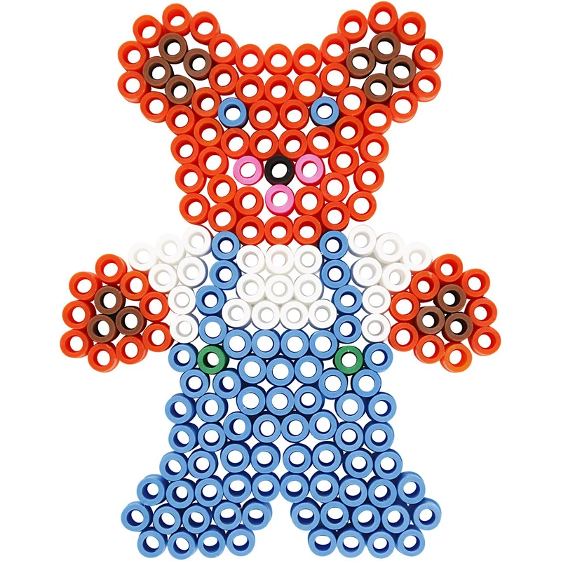 Steckplatte, Teddybär, Auto, Hirsch, Ente und Häschen, Größe 16x19,5-19x24 cm, JUMBO, Transparent, 5 Stk/ 1 Pck [HOB-75323]