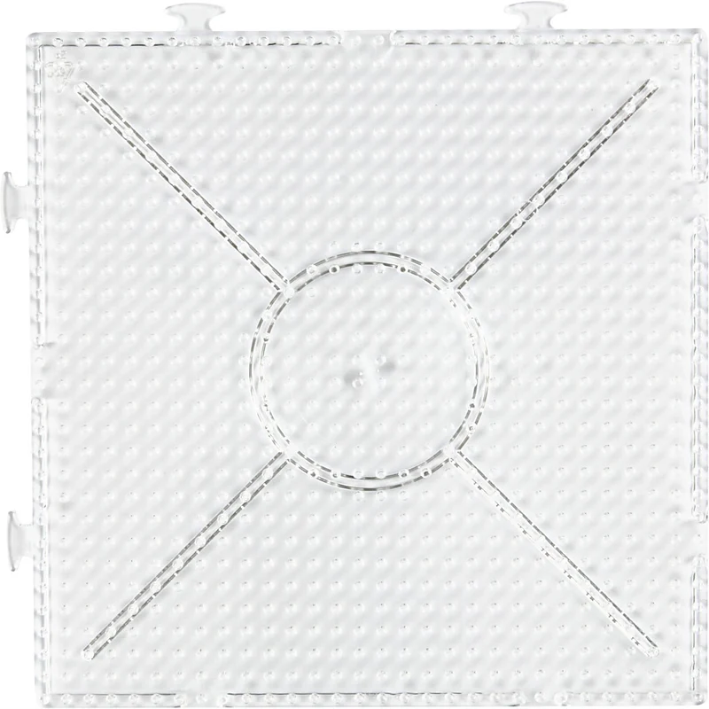 Steckplatte, Großes Quadrat, Größe 15x15 cm, medium, Transparent, 1 Stk [HOB-75310]