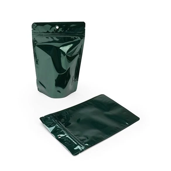 Standbodenbeutel Grün 13x8x20.5cm | 110 Gramm mit Aufhängeloch (100 Stück) [ZBGM3HGH]
