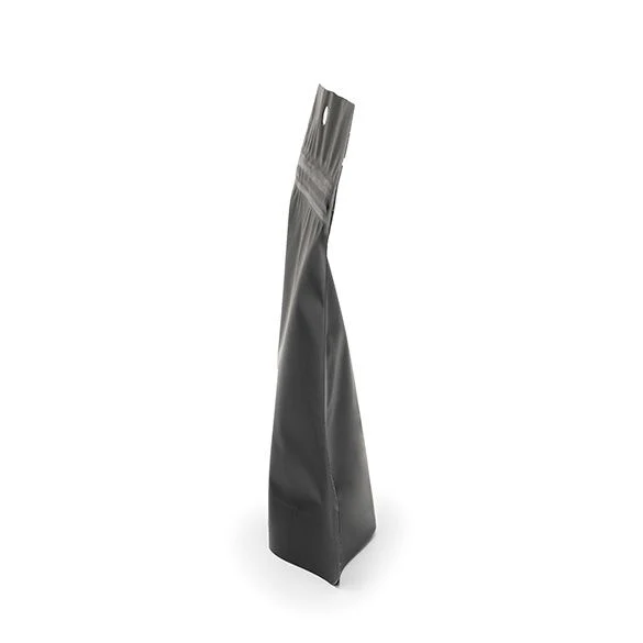 Standbodenbeutel Mattschwarz 10.2x6x15.2cm | 57 Gramm mit Aufhängeloch (100 Stück) [ZBGM2MBH]