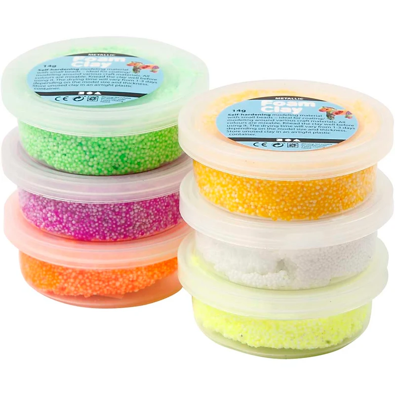 Foam Clay® , Frühlingsfarben, 6x14 g/ 1 Pck [HOB-78845]