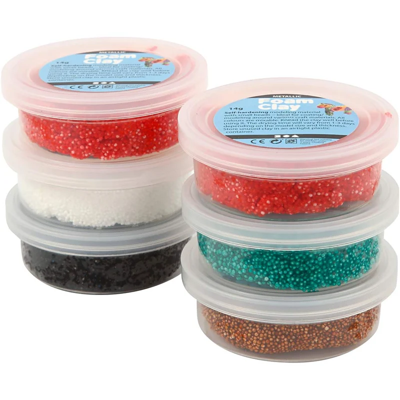 Foam Clay® , Weihnachtsfarben, 6x14 g/ 1 Pck [HOB-78844]