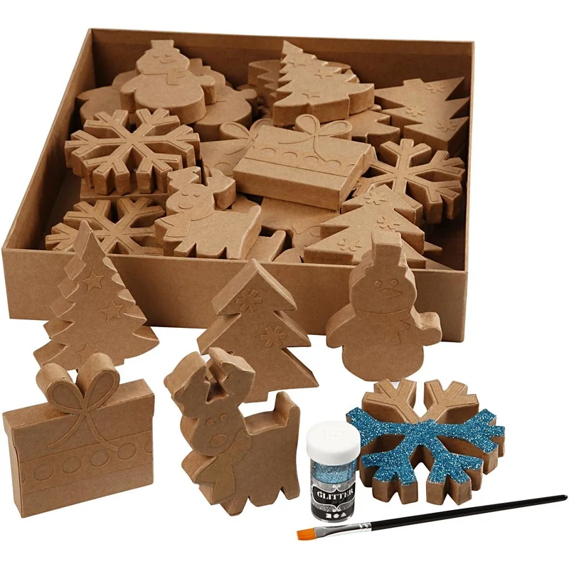Weihnachts-Figuren, H 10-14 cm, 6x6 Stk/ 1 Pck [HOB-99345]