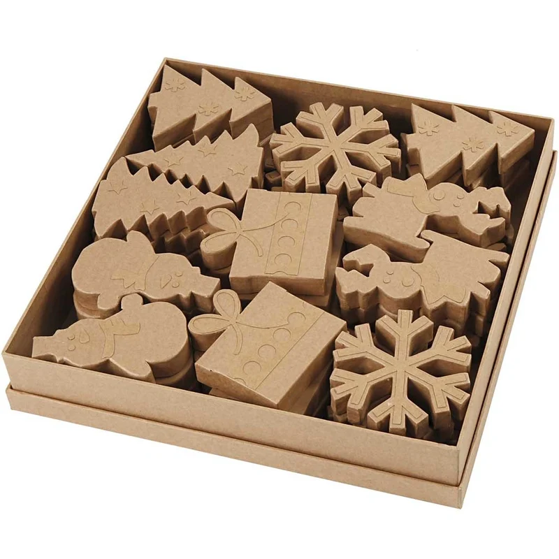Weihnachts-Figuren, H 10-14 cm, 6x6 Stk/ 1 Pck [HOB-99345]