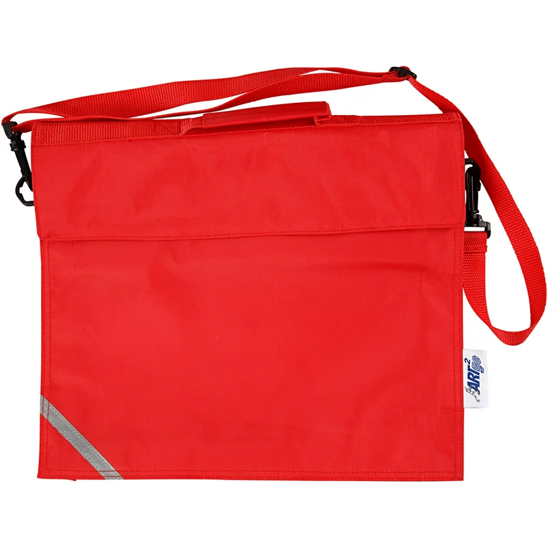 Schultasche, T 6 cm, Größe 36x31 cm, Rot, 1 Stk [HOB-951741]