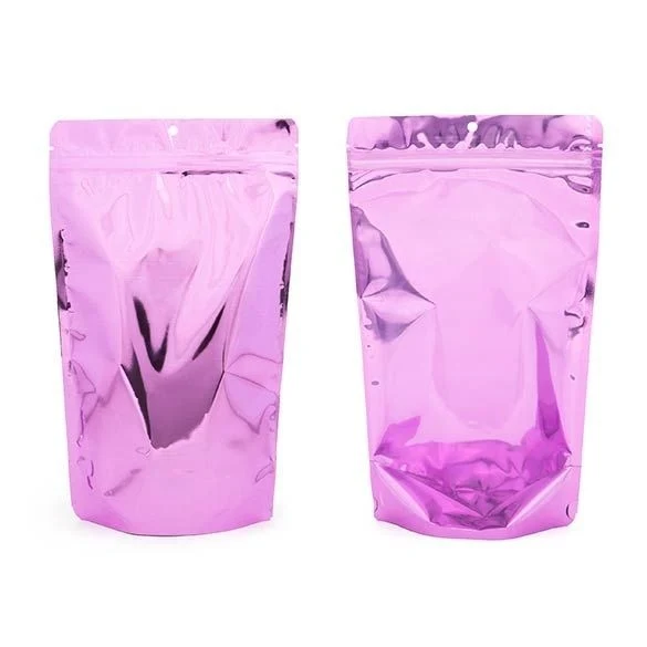 Standbodenbeutel Transparent/Pink 17.1x8.9x28.6cm | 340 Gramm (100 Stück) [ZBGB4PK]