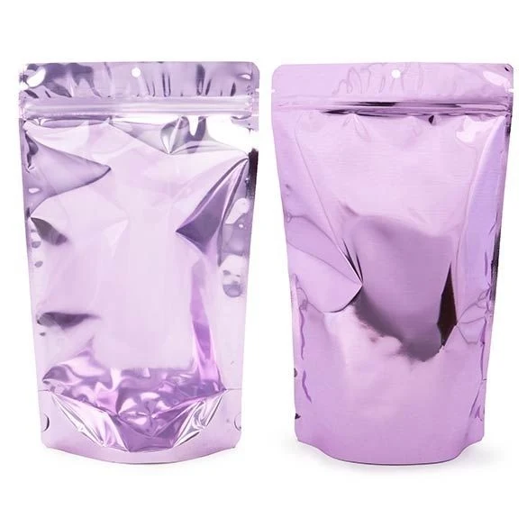 Standbodenbeutel Transparent/Lavendel 17.1x8.9x28.6cm | 340 Gramm (100 Stück) [ZBGB4LV]
