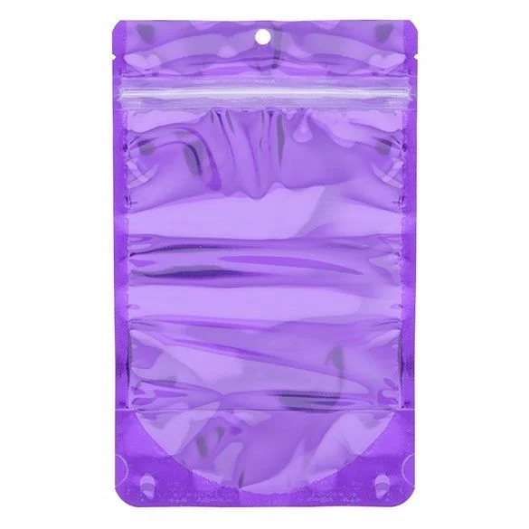 Standbodenbeutel Transparent/Lila 13x7.9x20.6cm | 110 Gramm (100 Stück) [ZBGB3VL]