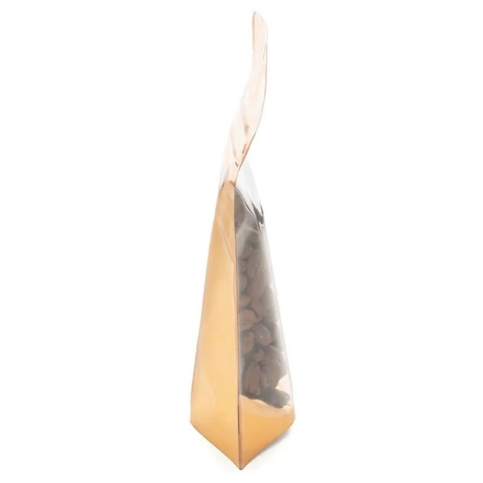 Standbodenbeutel Transparent/Orange 13x7.9x20.6cm | 110 Gramm (100 Stück) [ZBGB3PC]