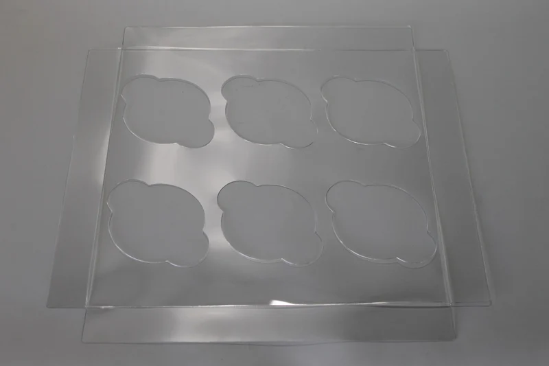 Einsätze für 6 Cupcakes 22.9x22.9x2cm Transparent (100 Stück) [FPBI175]