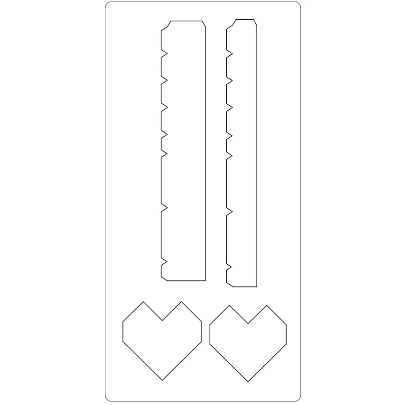 Stanzformen, Herzbox, Größe 15,2x30,37 cm, Dicke 15 mm, 1 Stk [HOB-117499]