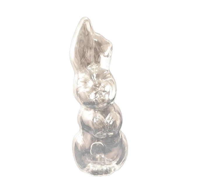 Transparenter Osterhase aus Plastik 18.4x6.9cm (25 Stück) [PEP-1116190]