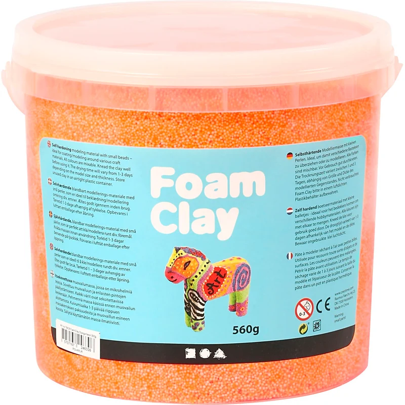 Foam Clay® , Neonorange, 560 g/ 1 Eimer [HOB-78828]